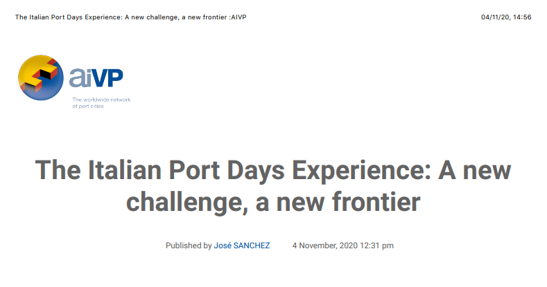 The Italian Port Days Experience: A new challenge, a new frontier