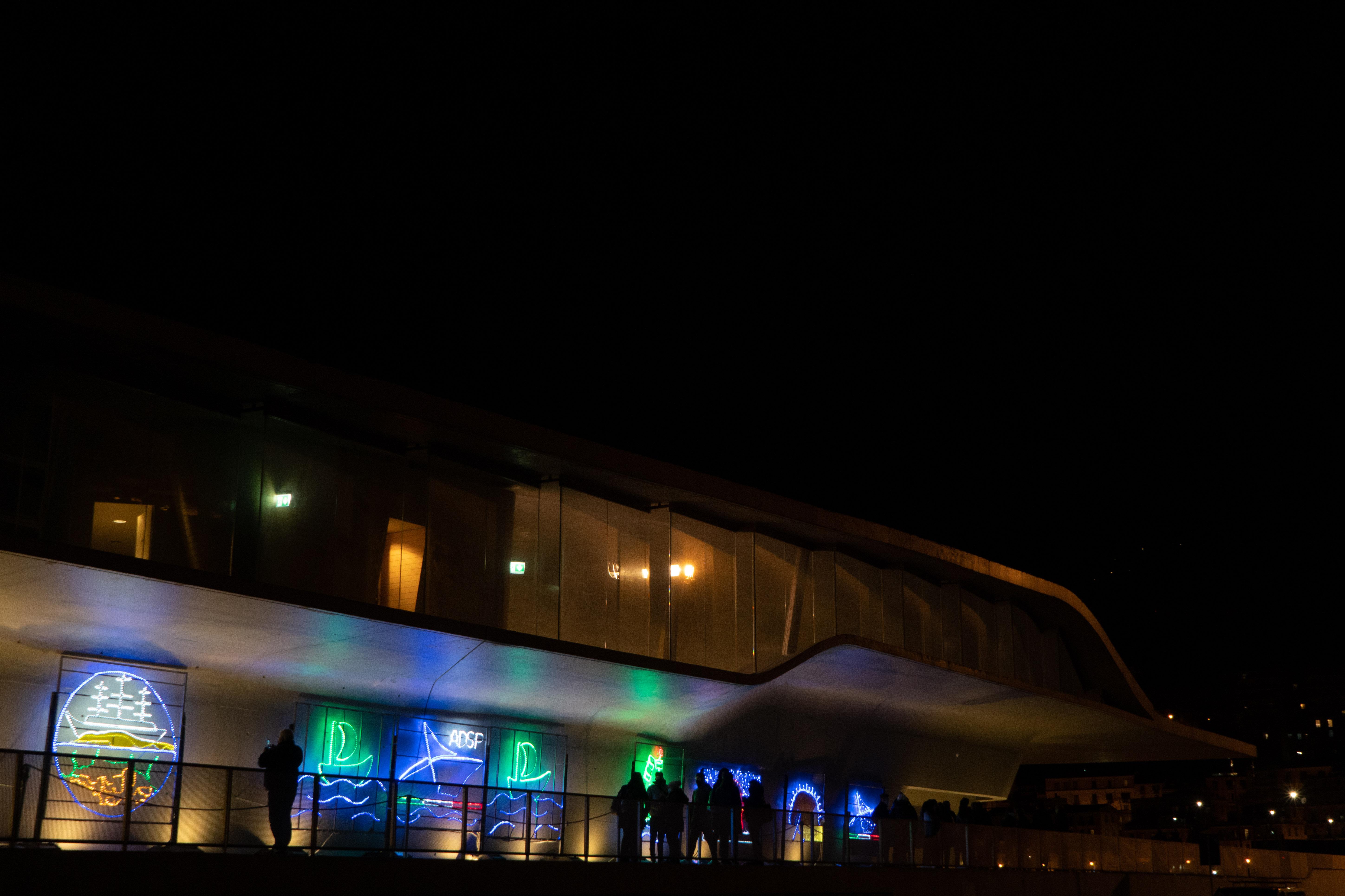 Inaugurazione opere artistiche luminose, mostra "Luci sul Porto - Luci sulla Città"