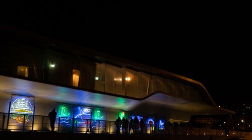 Inaugurazione opere artistiche luminose, mostra "Luci sul Porto - Luci sulla Città"