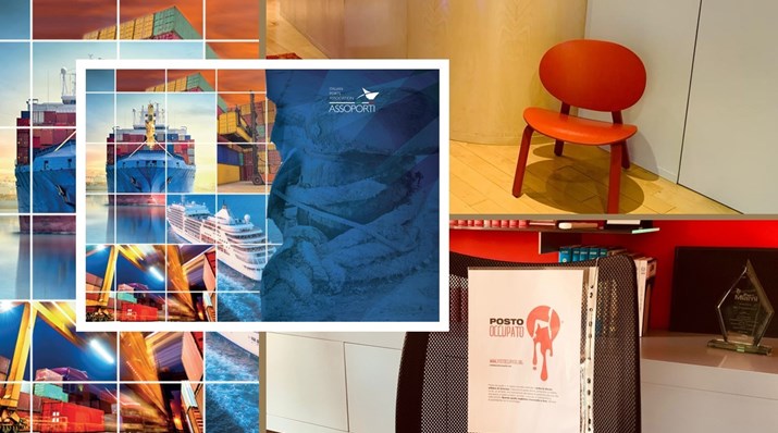 Una sedia rossa in Assoporti per ricordare tutte quelle donne vittime di violenza di genere