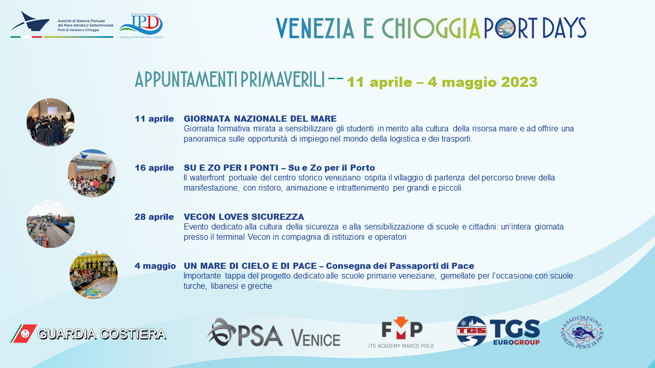 Salpa a VENEZIA la prima sessione primaverile degli ITALIAN PORT DAYS 