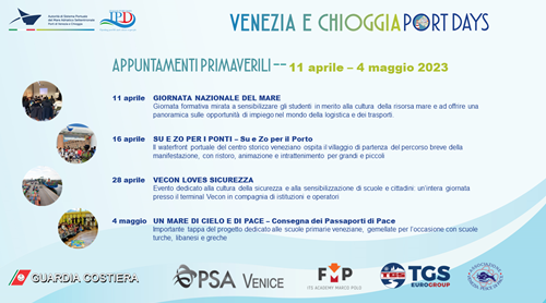 Salpa a VENEZIA la prima sessione primaverile degli ITALIAN PORT DAYS 