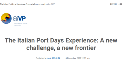 The Italian Port Days Experience: A new challenge, a new frontier